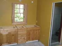 Cabinets in the master bath